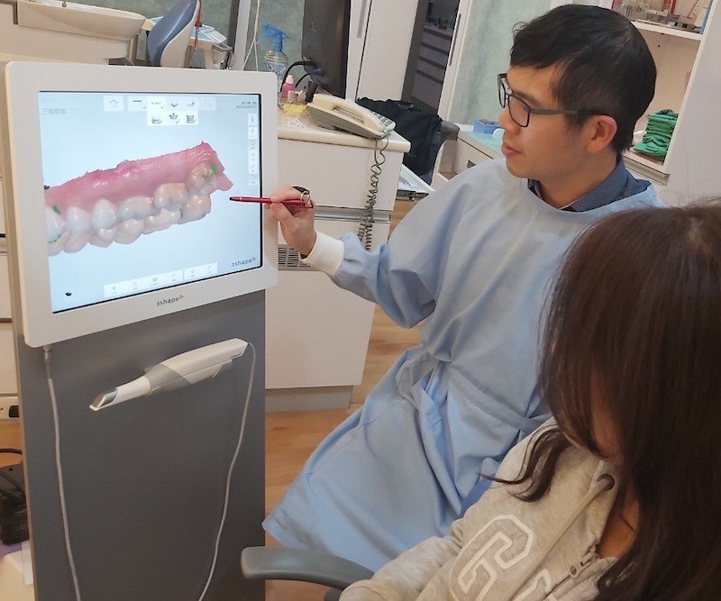 牙周病治療-陶瓷貼片-全瓷冠-數位牙科-數位全彩口腔掃描機-3d牙齒模型-中壢-桃園-葉立維醫師